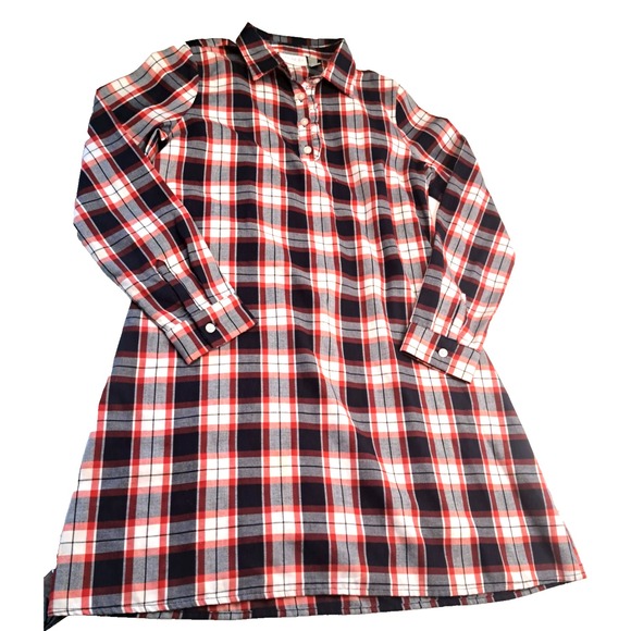 Children's Place Plaid Shirt‎ Dress Girls Size 16 Preppy Classic Academia 32"L - Picture 2 of 12
